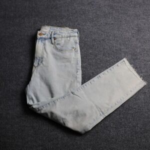 Dear John Jeans Womens 28 Light Wash Lake Forest Raw Hem High Rise Denim